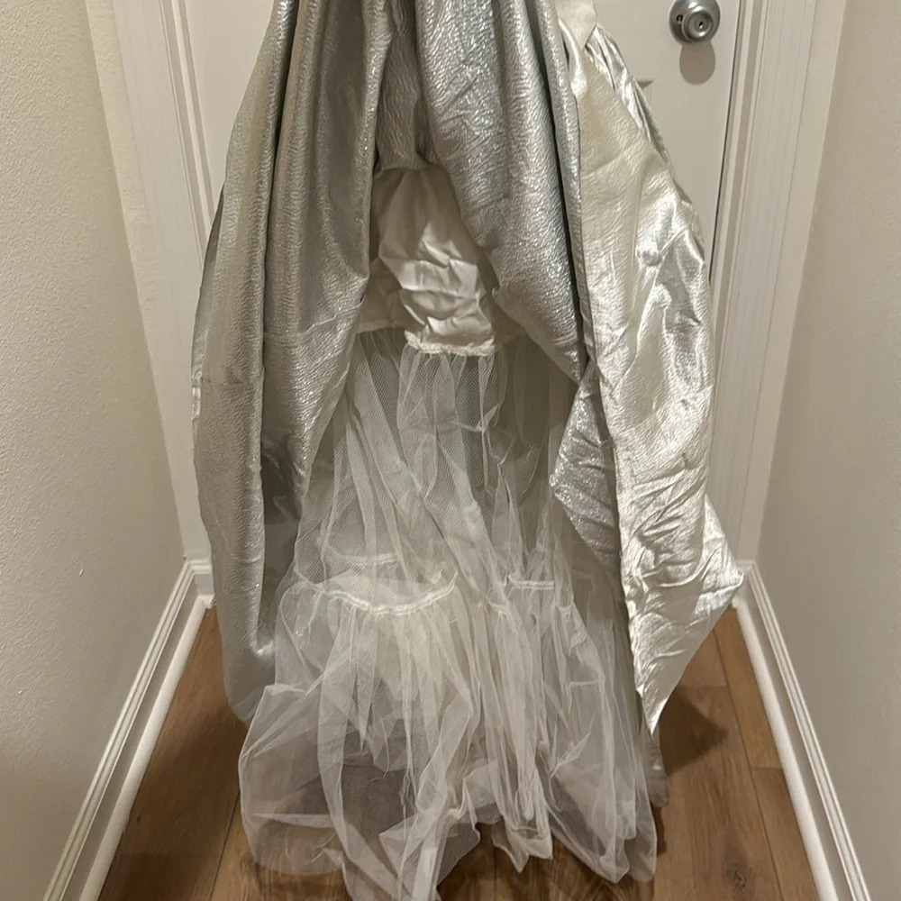 Gunne Sax x Jessica McClintock satin corset ball gown bustle back size 3/4 - Picture 15 of 15